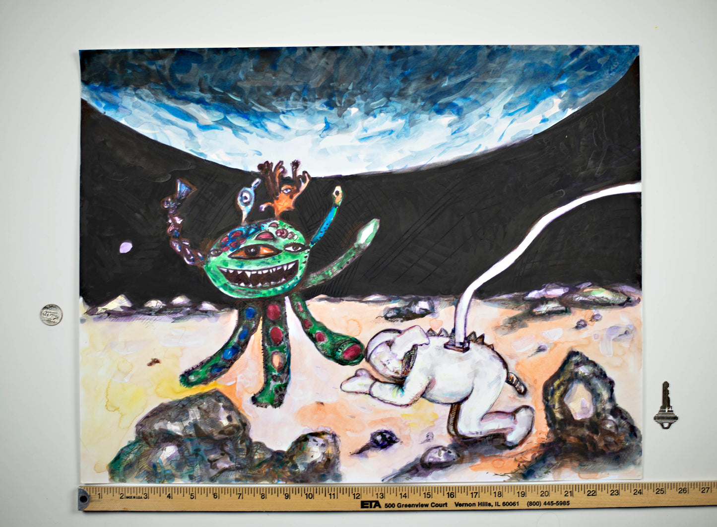 WILD FRONTIER - Original Mixed Media Art 18 x 24 inches