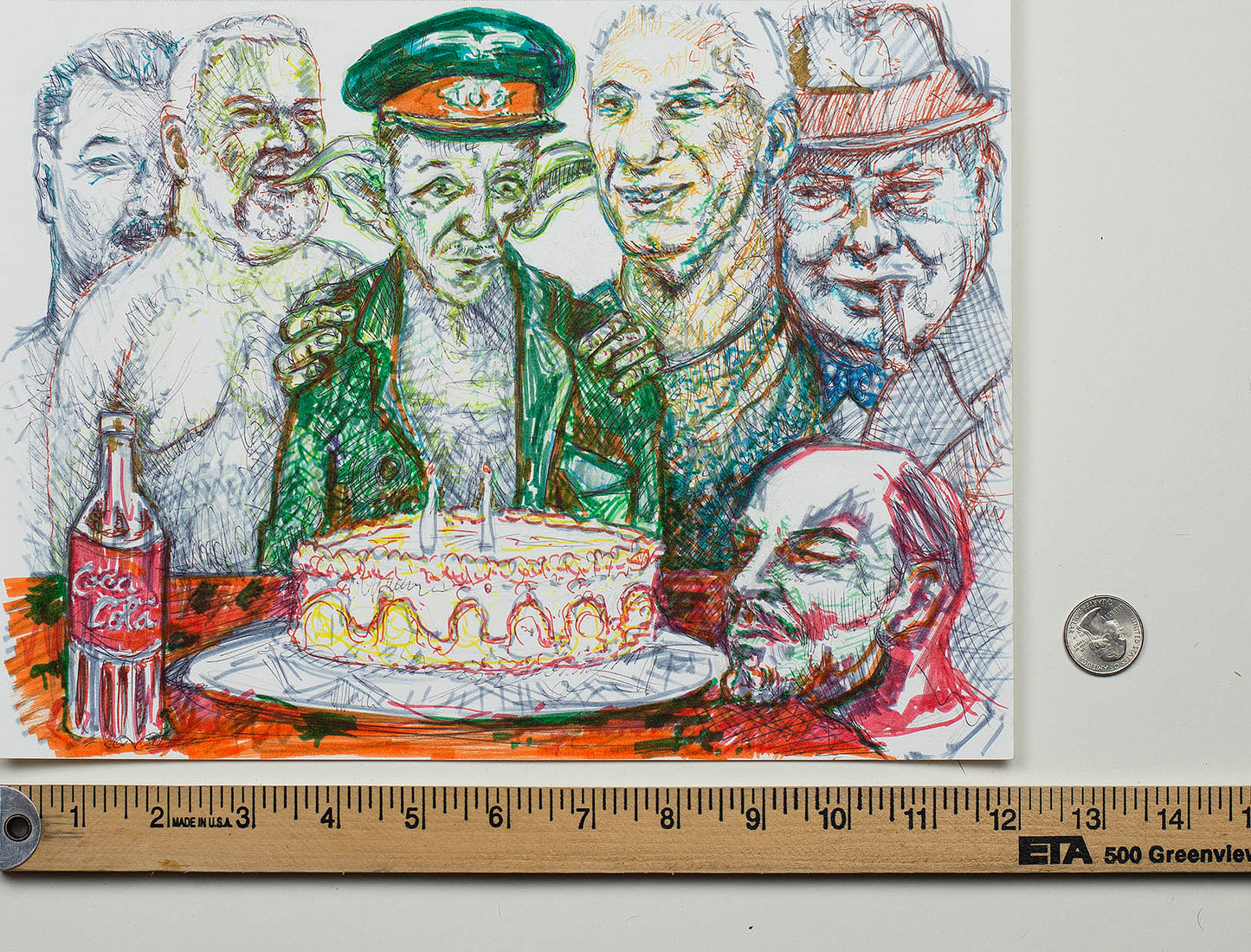 Birthday Squad - Original Mixed Media Artwork