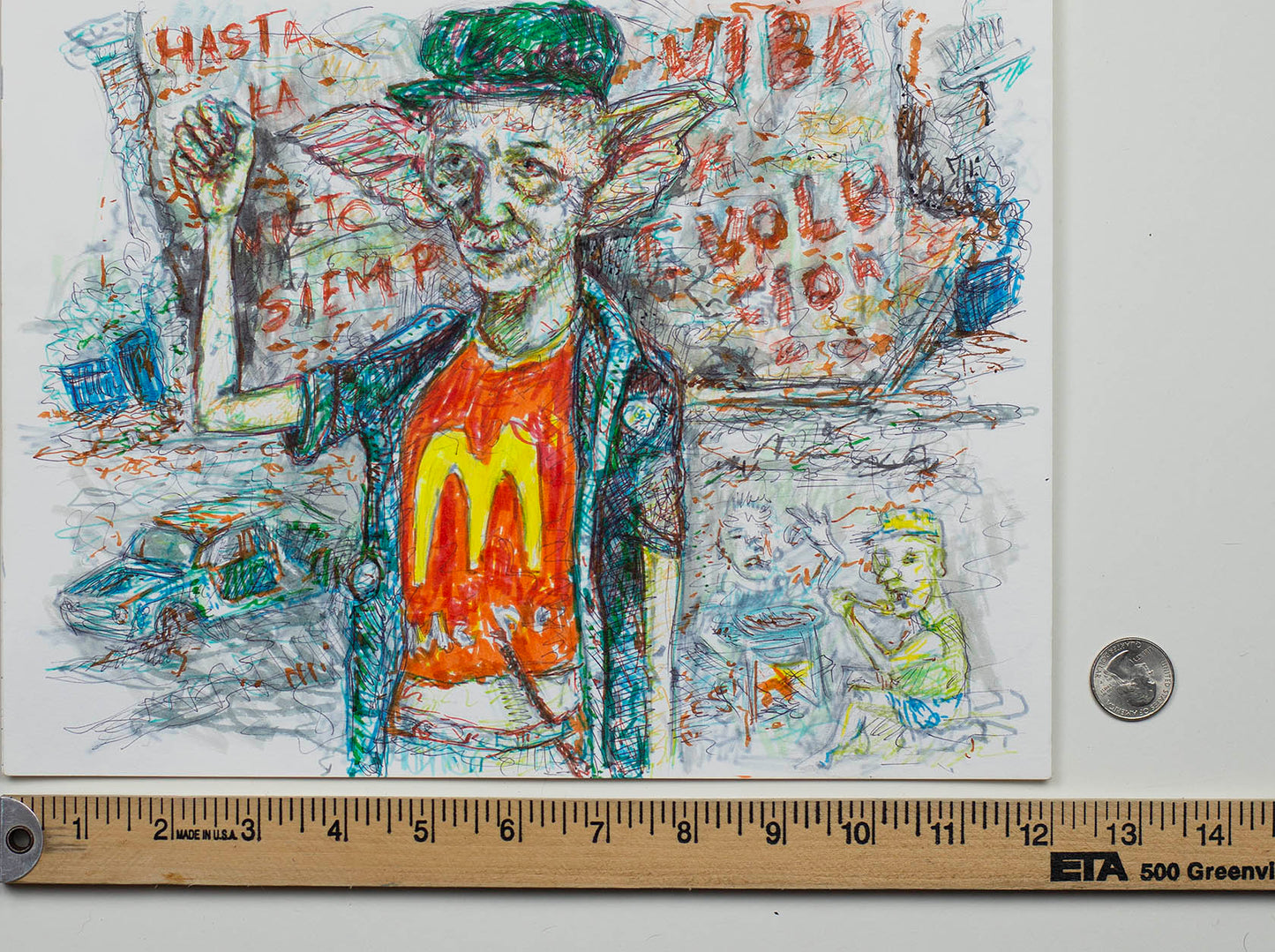 Fast Food Apocalypse - Original Mixed Media Artwork