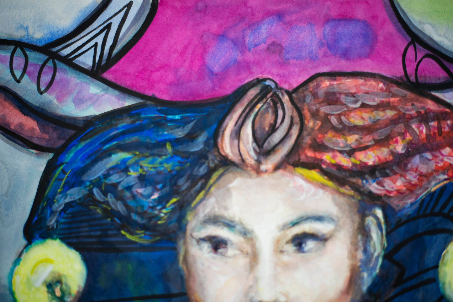 The Harlequin's Delusions of Grandeur - Original Watercolor