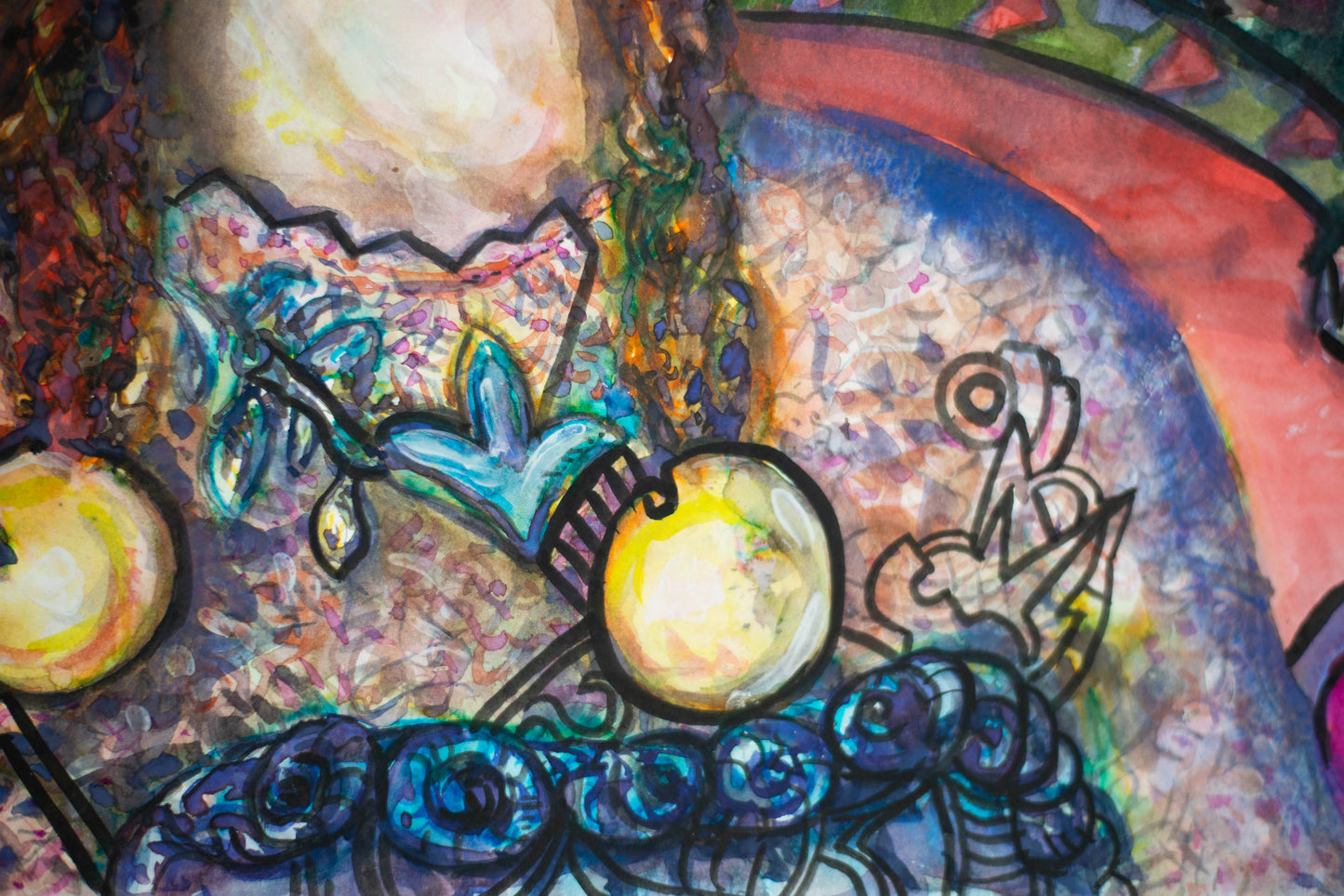 The Harlequin's Delusions of Grandeur - Original Watercolor