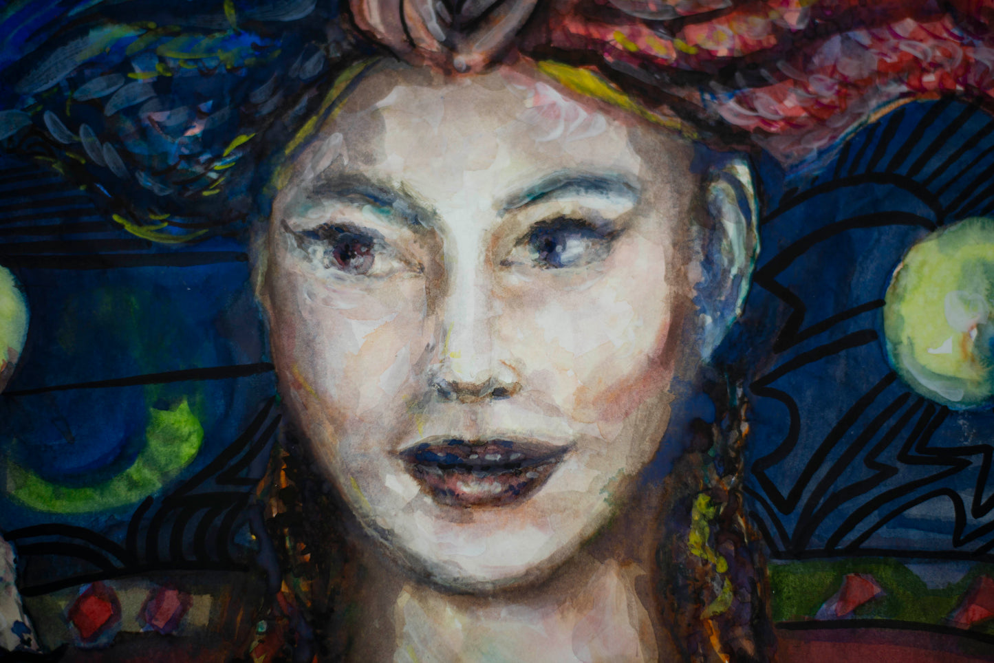 The Harlequin's Delusions of Grandeur - Original Watercolor