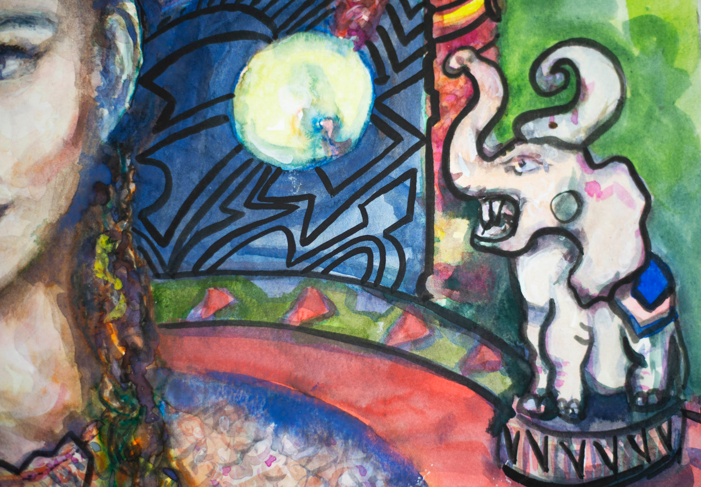 The Harlequin's Delusions of Grandeur - Original Watercolor