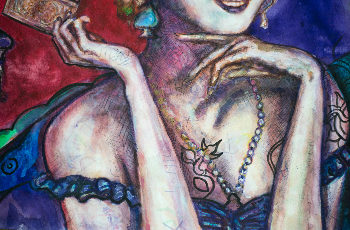 The Fortune Teller's Masquerade - Original Watercolor