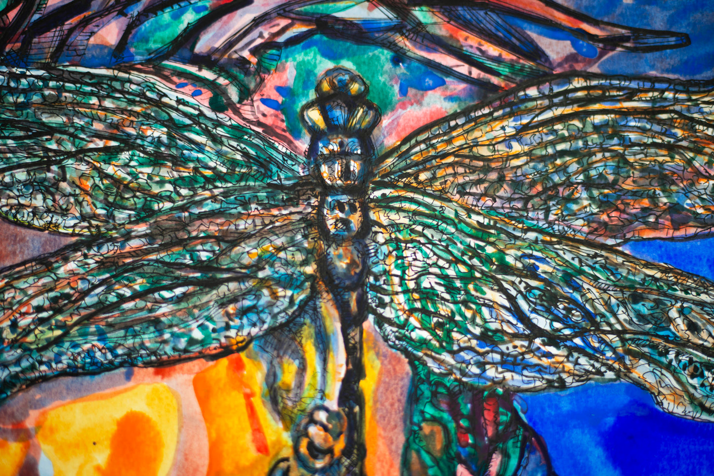 Dragonfly Dreams: The Winged Vision - Original Watercolor