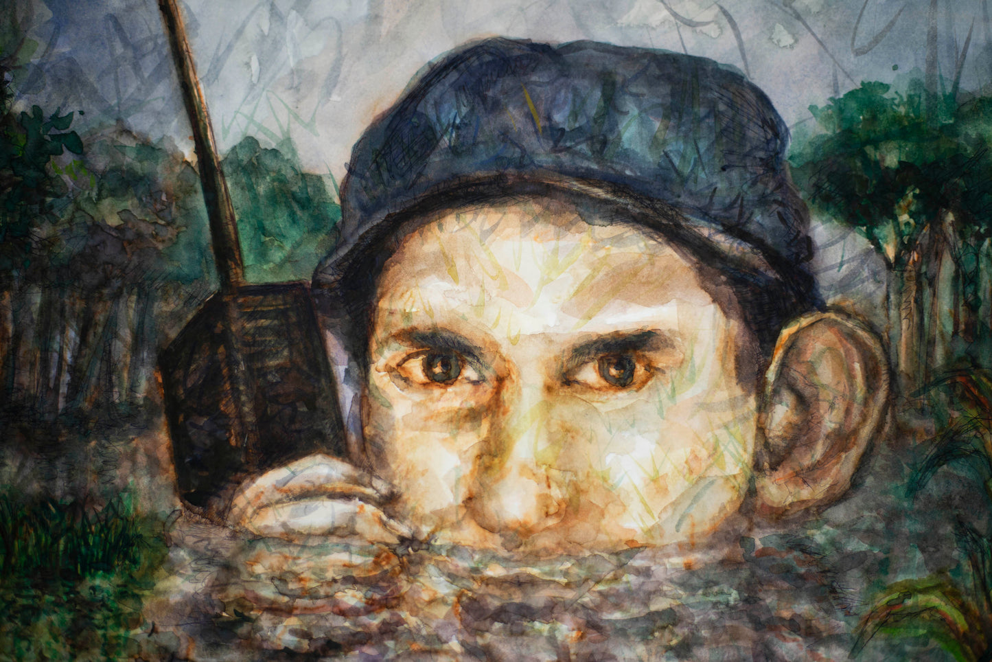 The Jungle Informant: Surveillance in Paradise - Original Watercolor