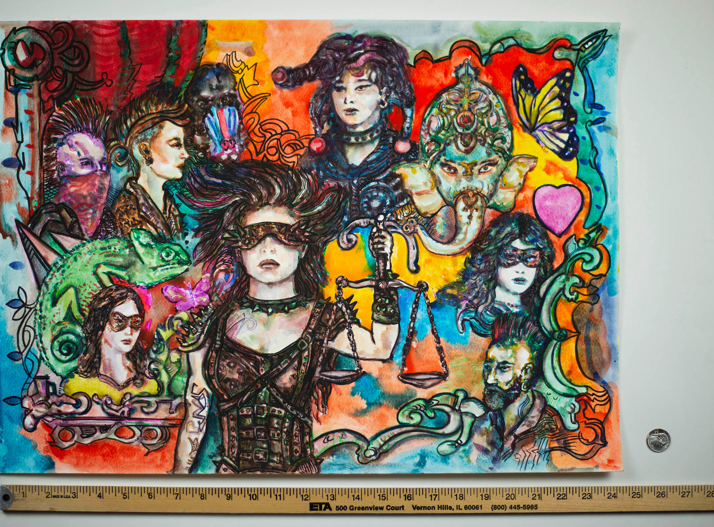 Justice and Rebellion - Original Watercolor