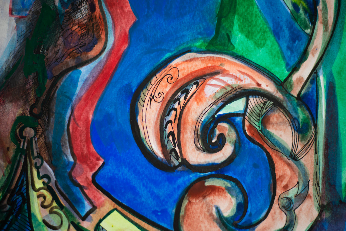 Butterfly Awakening: The Emerald Vision - Original Watercolor