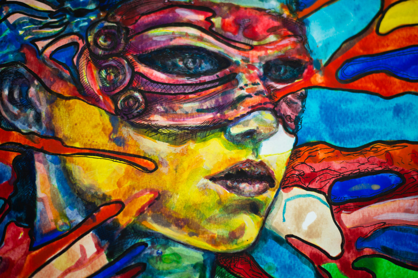 Butterfly Profile: The Masked Vision - Original Watercolor