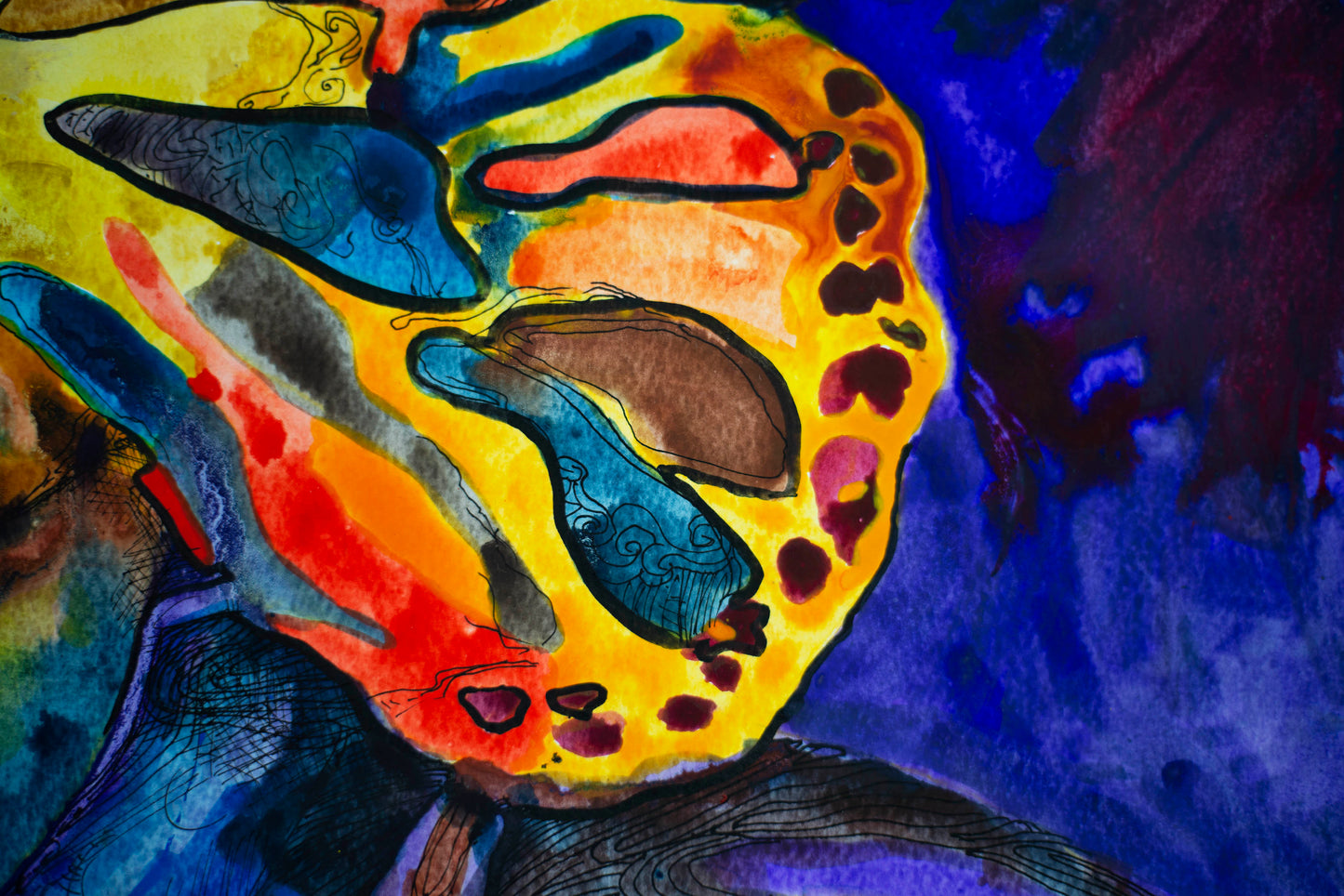 Butterfly Radiance: The Purple Flame - Original Watercolor