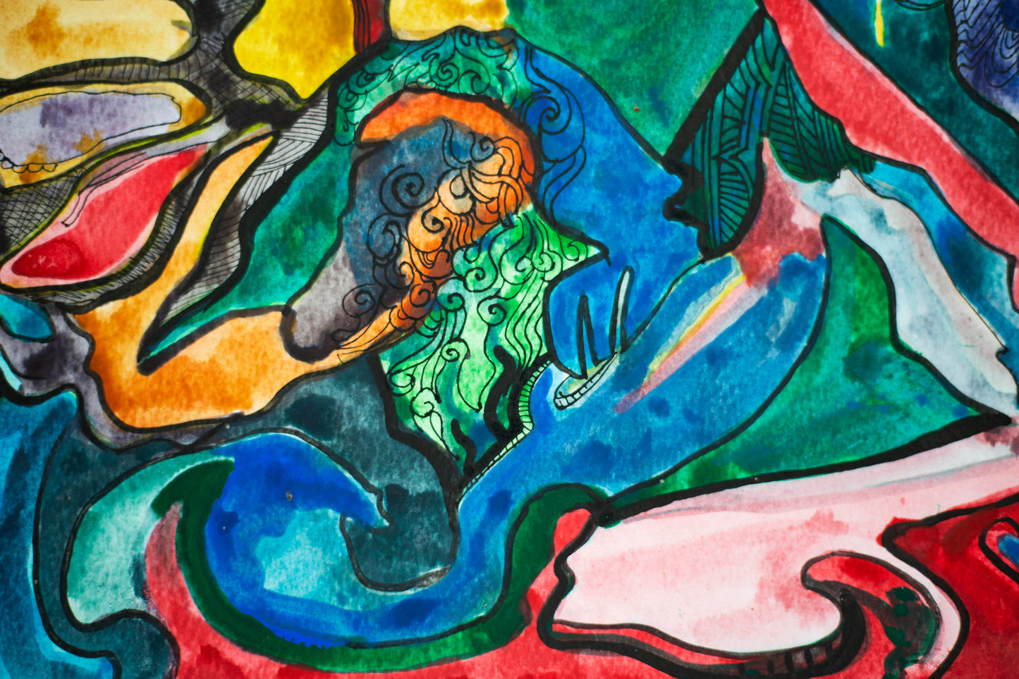 Butterfly Mystic: The Bearded Sage - Original Watercolor