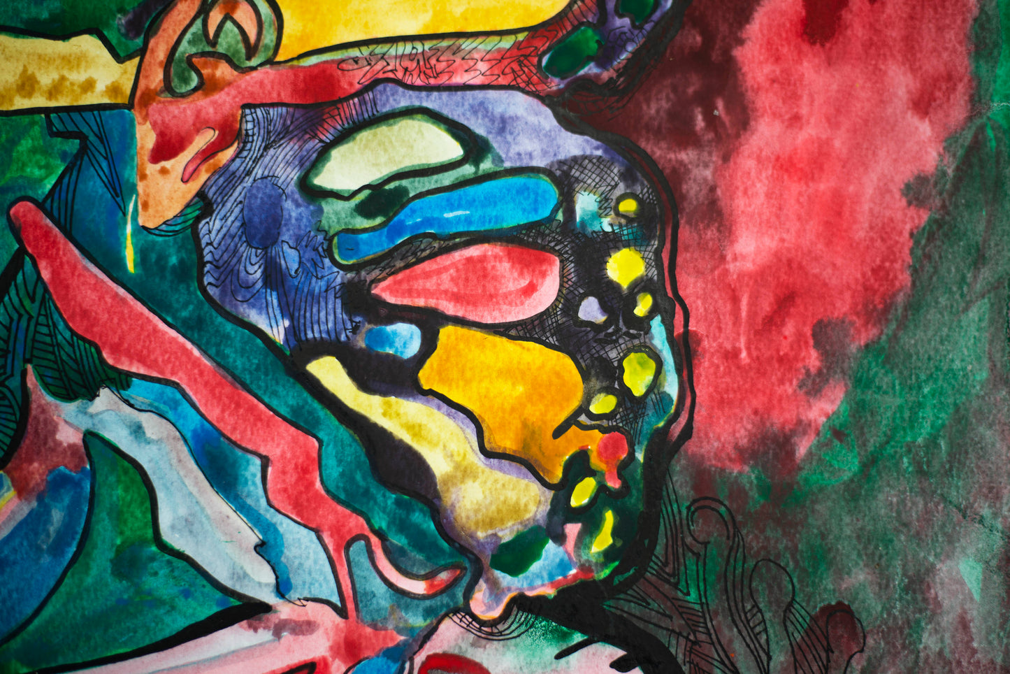 Butterfly Mystic: The Bearded Sage - Original Watercolor