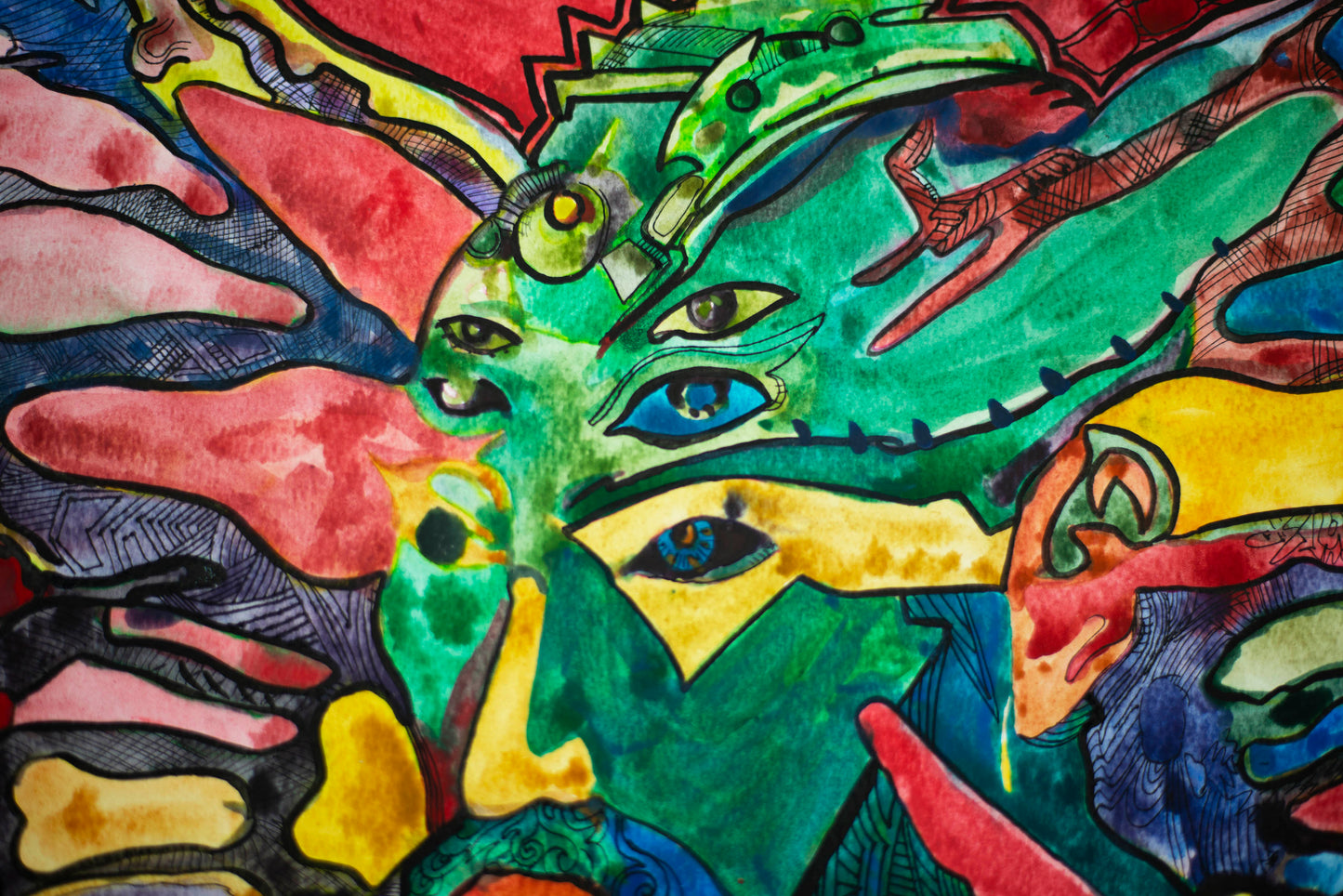 Butterfly Mystic: The Bearded Sage - Original Watercolor